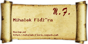 Mihalek Flóra névjegykártya